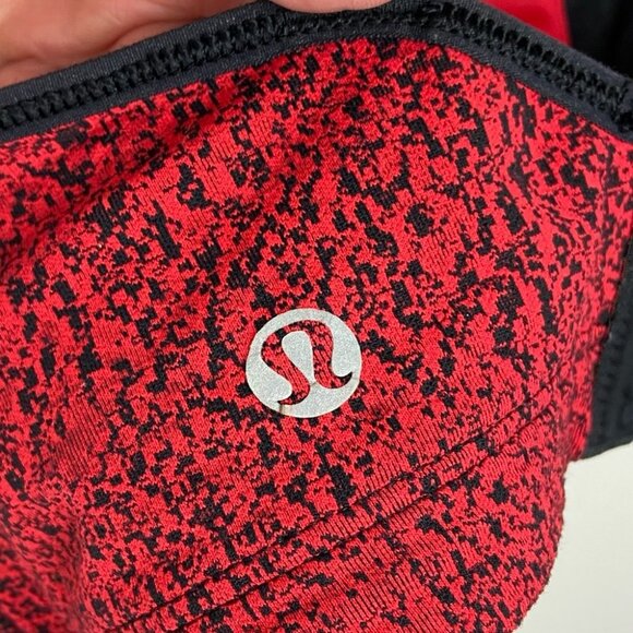 Lululemon Ta Ta‎ Tamer III Sports Bra Jacquard Red Power Luxtreme Supportive Top - Picture 7 of 10